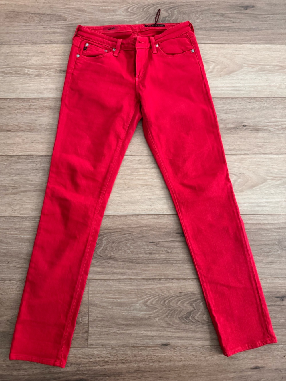 Ag Adriano Goldschmied Women’s Bright Red Skinny Jeans